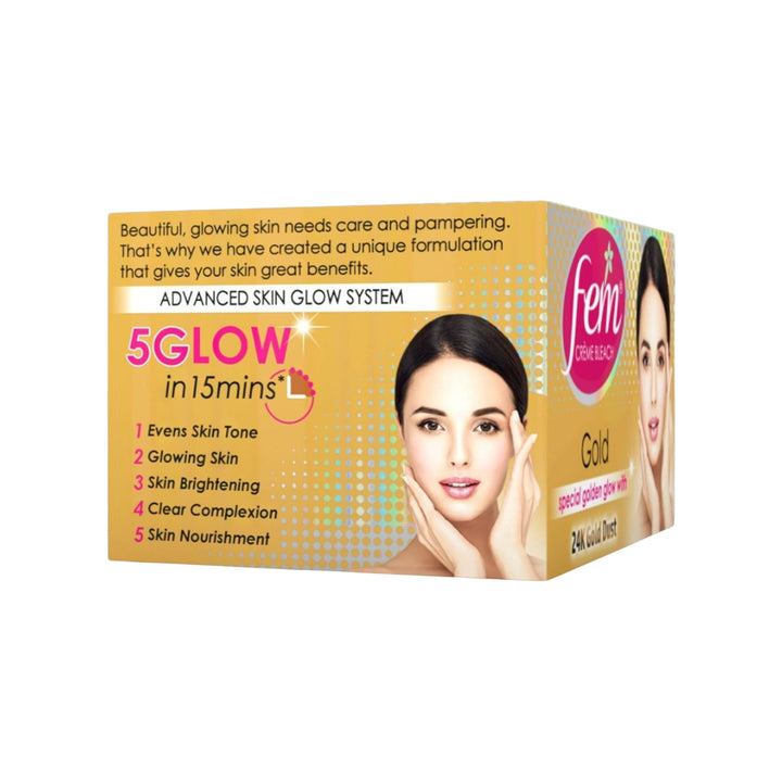 Crème décolorante Fem Gold pour éclaircir le duvet du visage et raviver l'éclat