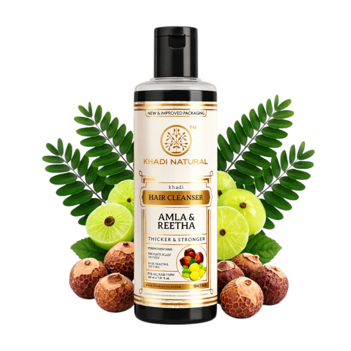 Shampoing Khadi Natural Amla et Reetha pour des cheveux forts et sains