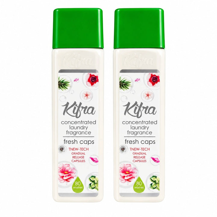Kifra Concentrated Laundry Fragrance – 2 Pack (80 Washes Each)