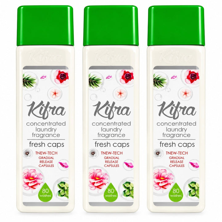 Kifra Concentrated Laundry Fragrance – 3 Pack (120 Washes Each)