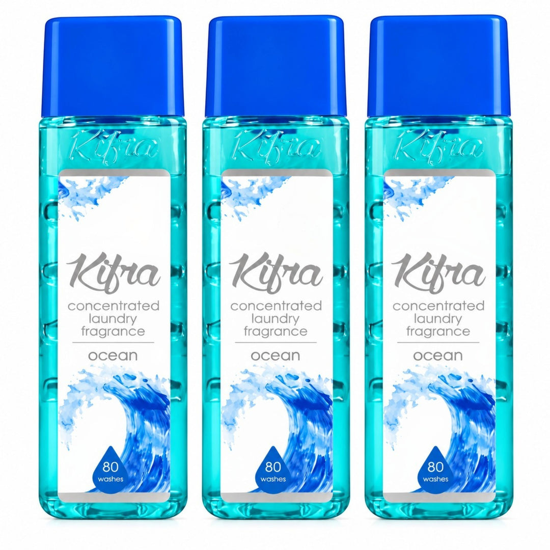 Kifra Concentrated Laundry Fragrance – 3 Pack (120 Washes Each)
