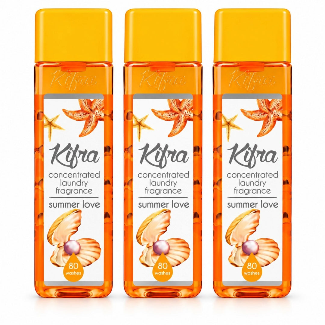 Kifra Concentrated Laundry Fragrance – 3 Pack (120 Washes Each)
