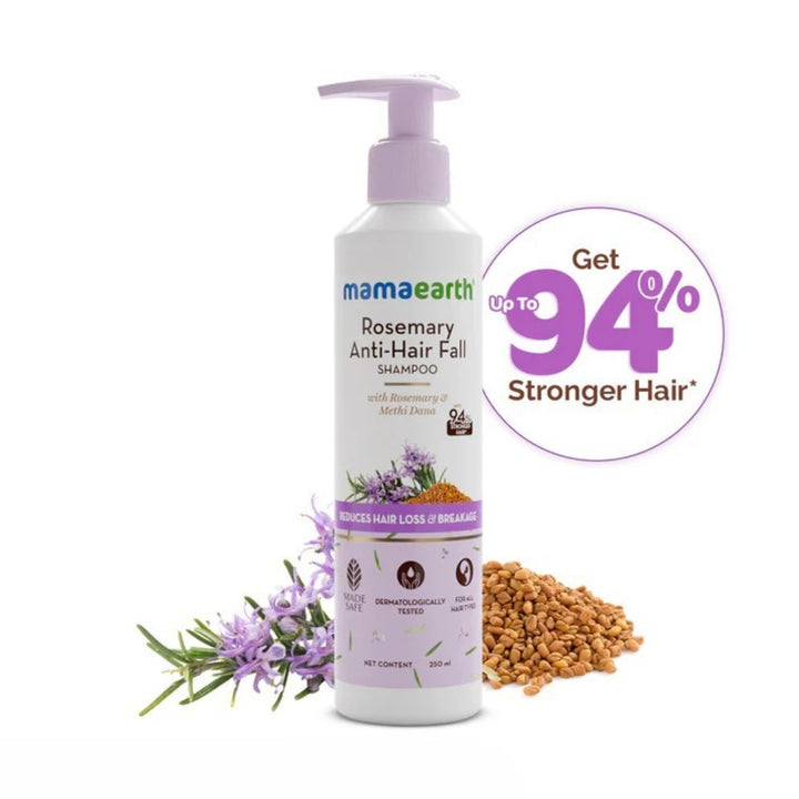 Shampoing anti-chute Mamaearth Rosemary pour des cheveux plus forts