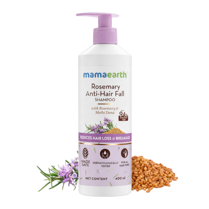 Shampoing anti-chute Mamaearth Rosemary pour des cheveux plus forts