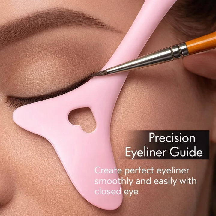 Pochoir à eyeliner et bouclier de mascara en silicone réutilisables