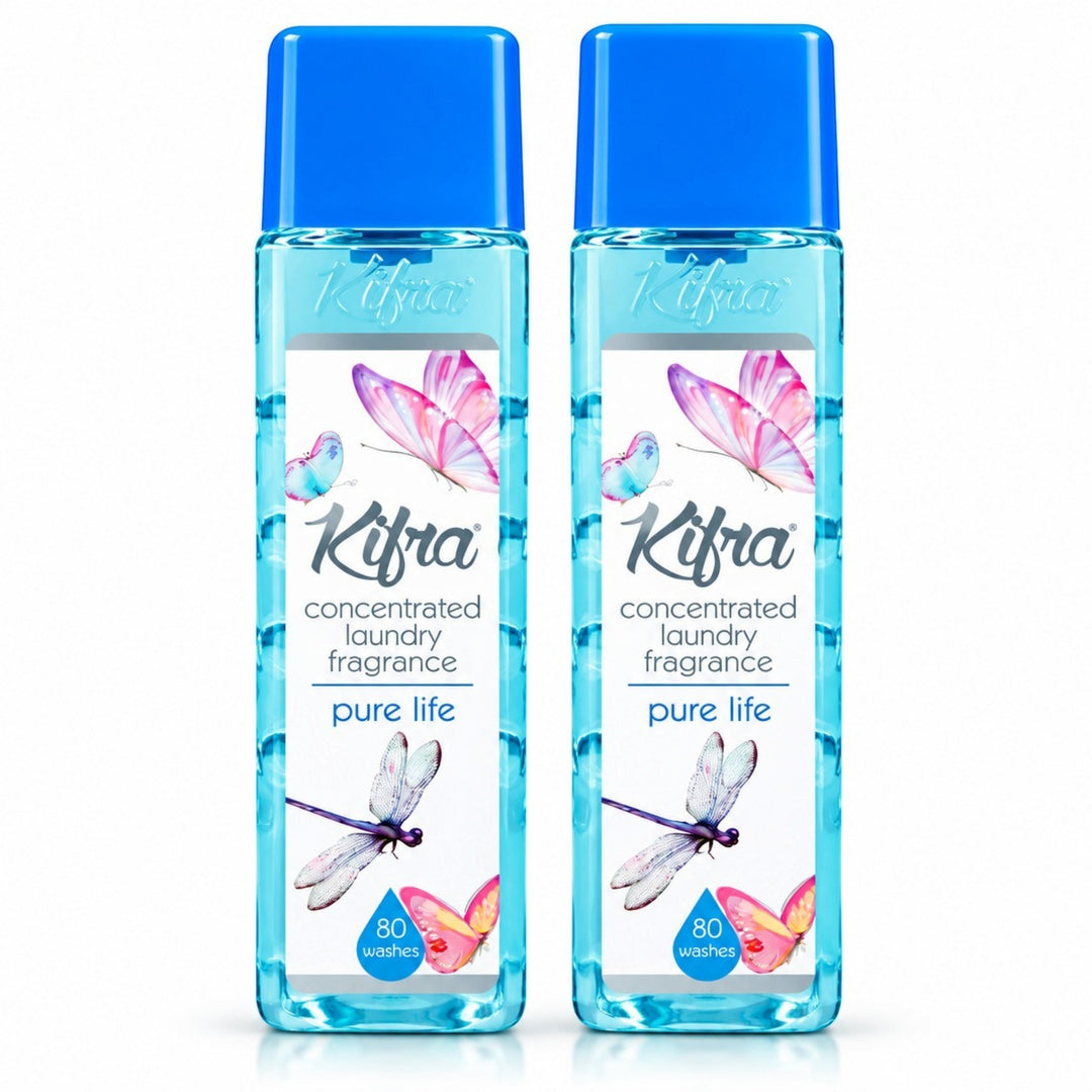 Kifra Concentrated Laundry Fragrance – 2 Pack (80 Washes Each)