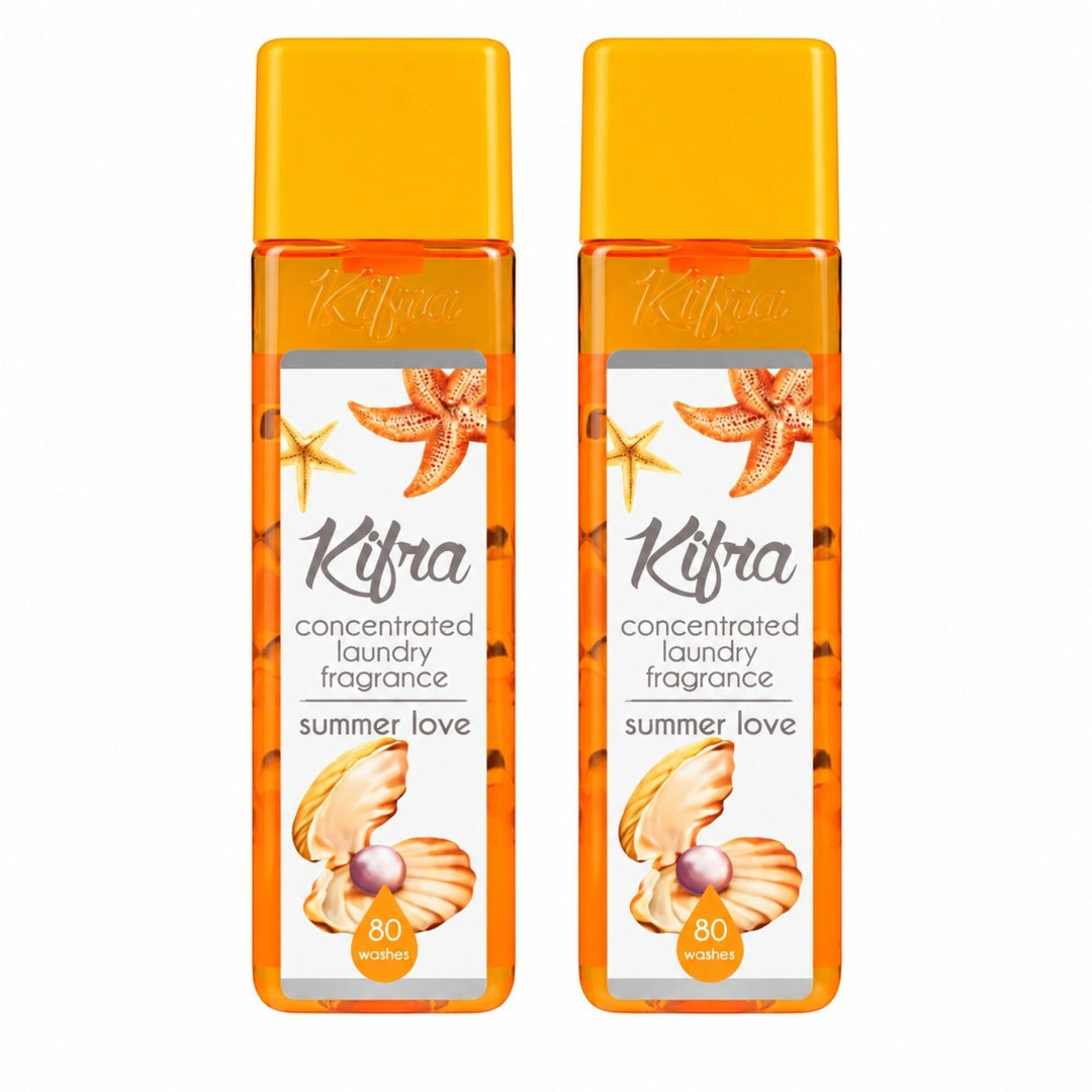 Kifra Concentrated Laundry Fragrance – 2 Pack (80 Washes Each)