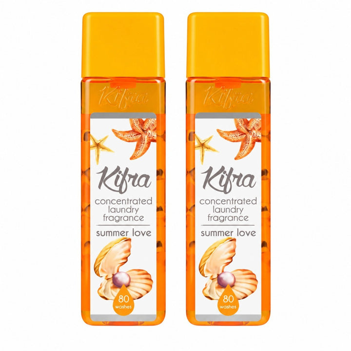 Kifra Concentrated Laundry Fragrance – 2 Pack (80 Washes Each)