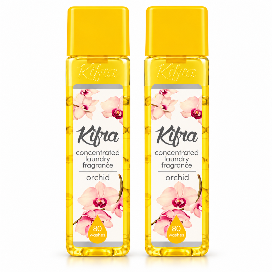 Kifra Concentrated Laundry Fragrance – 2 Pack (80 Washes Each)