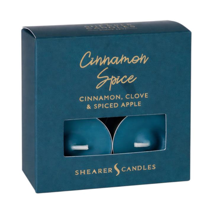 Cinnamon Spice Tealights – Warm Scented Tea Light Candles Pack of 8