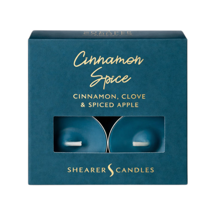 Cinnamon Spice Tealights – Warm Scented Tea Light Candles Pack of 8