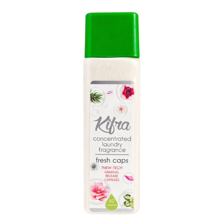 Kifra Fresh Caps Laundry Perfume Fragrance Booster 200ml Fabric Scent Enhancer for Clothes Bedding Towels