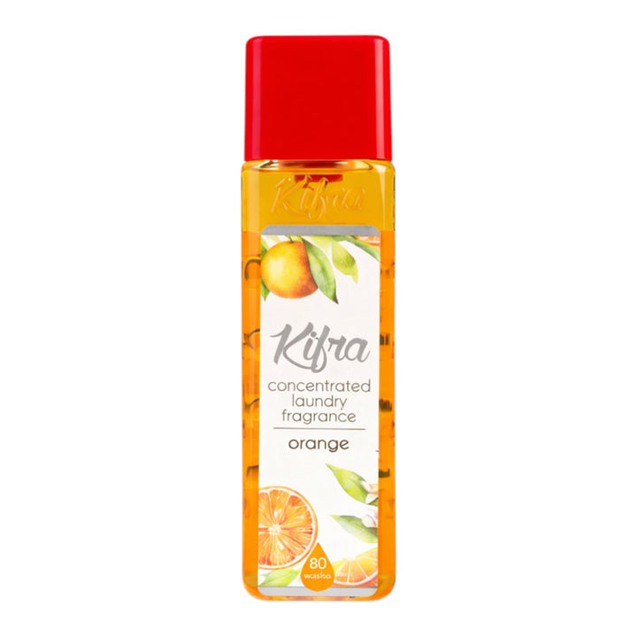 Kifra Orange Laundry Perfume Fragrance Booster 200ml Fabric Scent Enhancer for Clothes Bedding Towels