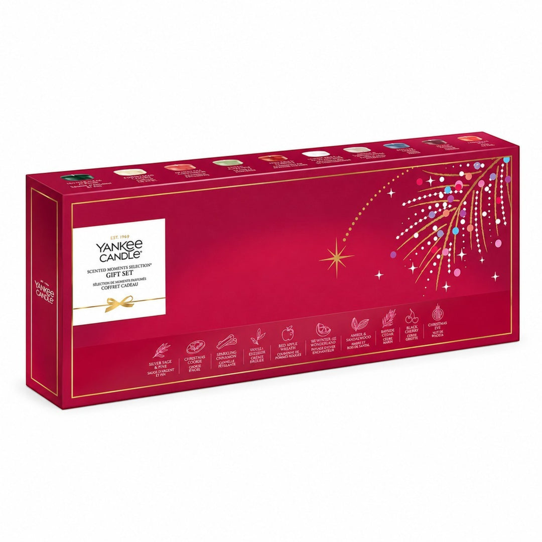 Yankee Candle 10 Tea Lights & 1 Holder Gift Set – 10 Festive Fragrances