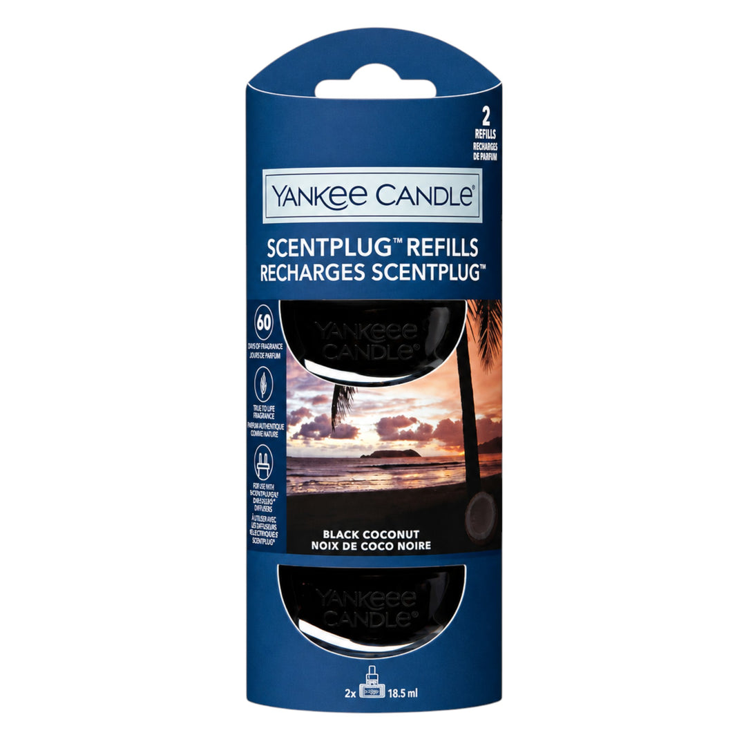 Yankee Candle ScentPlug Refills 2 Pack 18.5ml – Black Cherry, Black Coconut, Lemon Lavender, Midnight Jasmine & Midsummer’s Night