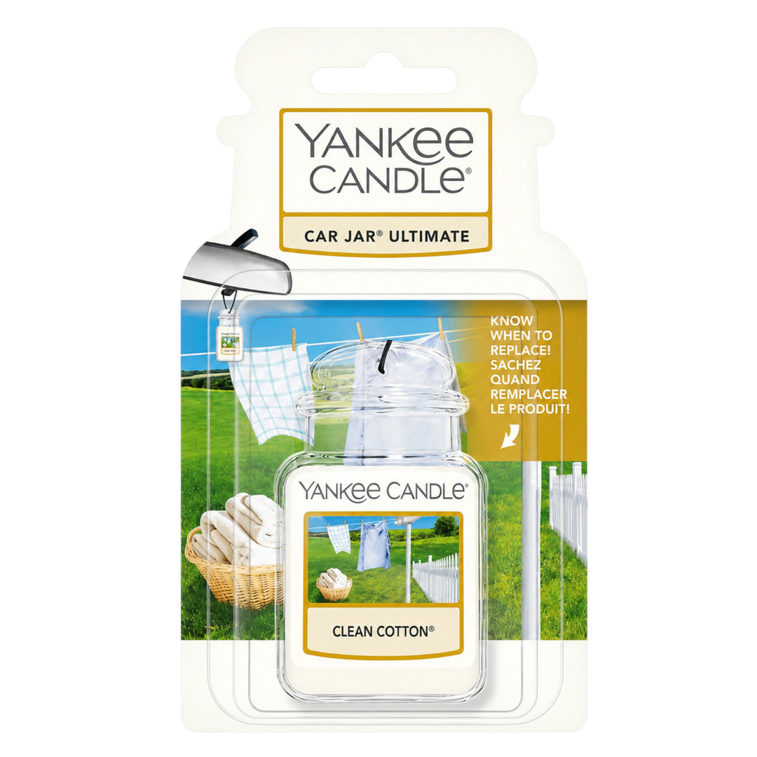 Yankee Candle Car Jar Ultimate Air Fresheners – Black Cherry, Black Coconut, Clean Cotton, Midsummer’s Night & Pink Sands