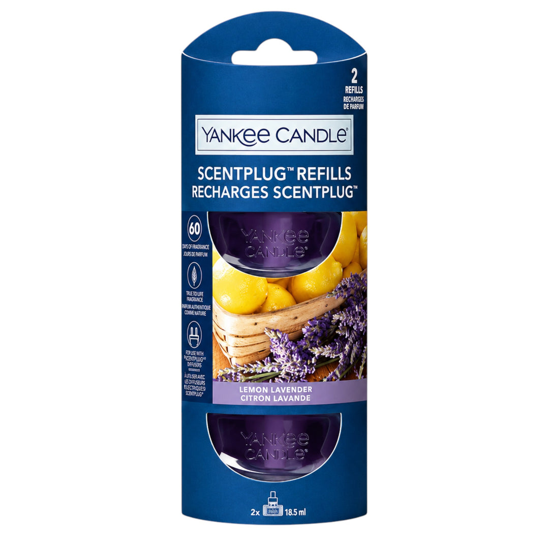 Yankee Candle ScentPlug Refills 2 Pack 18.5ml – Black Cherry, Black Coconut, Lemon Lavender, Midnight Jasmine & Midsummer’s Night