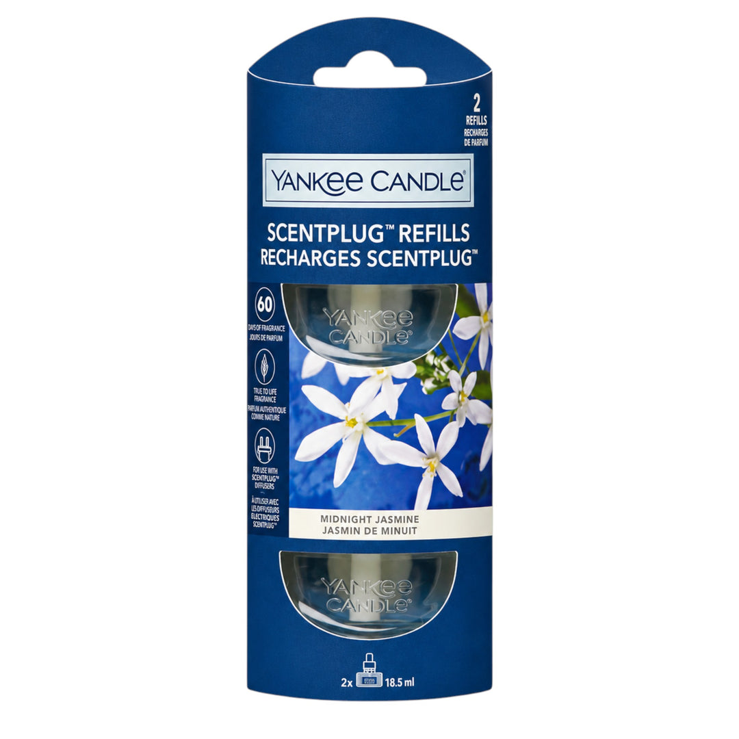 Yankee Candle ScentPlug Refills 2 Pack 18.5ml – Black Cherry, Black Coconut, Lemon Lavender, Midnight Jasmine & Midsummer’s Night