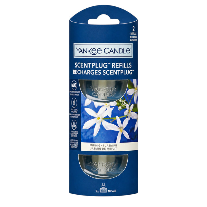 Yankee Candle ScentPlug Refills 2 Pack 18.5ml – Black Cherry, Black Coconut, Lemon Lavender, Midnight Jasmine & Midsummer’s Night