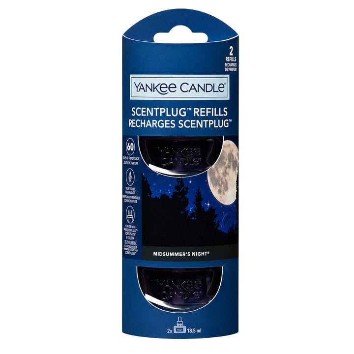 Yankee Candle ScentPlug Refills 2 Pack 18.5ml – Black Cherry, Black Coconut, Lemon Lavender, Midnight Jasmine & Midsummer’s Night