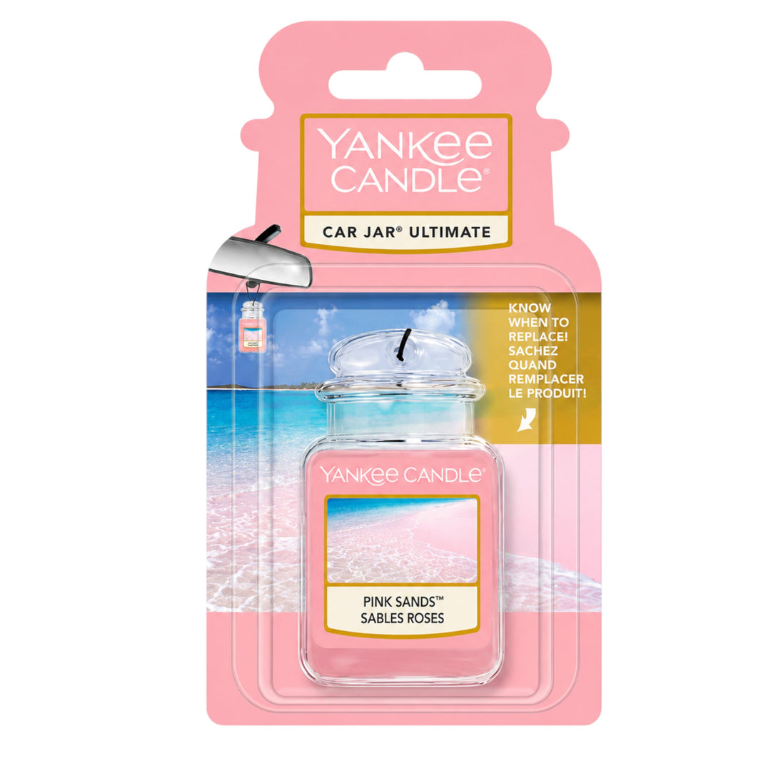 Yankee Candle Car Jar Ultimate Air Fresheners – Black Cherry, Black Coconut, Clean Cotton, Midsummer’s Night & Pink Sands