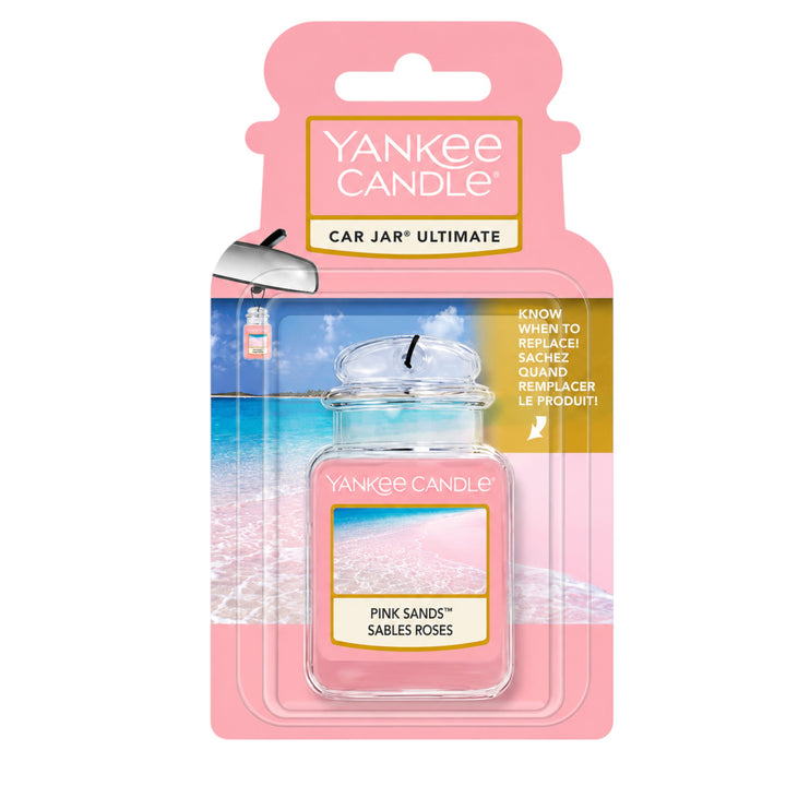 Yankee Candle Car Jar Ultimate Air Fresheners – Black Cherry, Black Coconut, Clean Cotton, Midsummer’s Night & Pink Sands